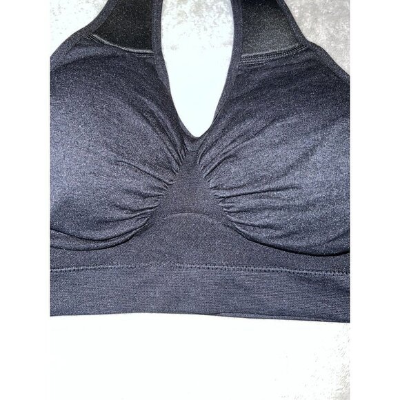 RHONDA SHEAR Black Seamless Trim Ahh Bra Sz L Style 9198 - Picture 2 of 6